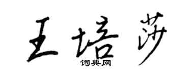 王正良王培莎行書個性簽名怎么寫
