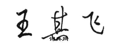 駱恆光王其飛行書個性簽名怎么寫