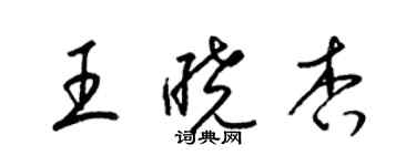 梁錦英王曉杏草書個性簽名怎么寫
