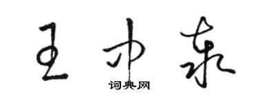 駱恆光王中泰草書個性簽名怎么寫