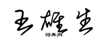 朱錫榮王雄生草書個性簽名怎么寫