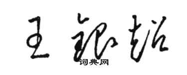 駱恆光王銀超草書個性簽名怎么寫