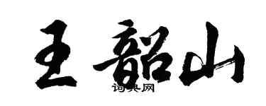 胡問遂王韶山行書個性簽名怎么寫