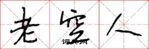 段相林老空人行書怎么寫
