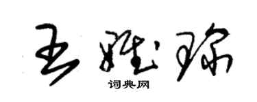 朱錫榮王雅琛草書個性簽名怎么寫