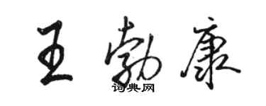 駱恆光王勃康行書個性簽名怎么寫