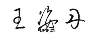 駱恆光王姿丹草書個性簽名怎么寫