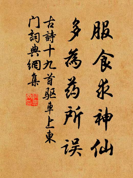 佚名服食求神仙,多為藥所誤書法作品欣賞