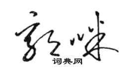 駱恆光郭咪草書個性簽名怎么寫