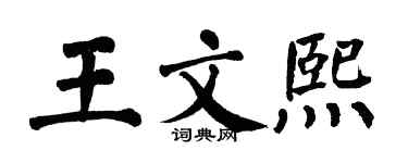 翁闓運王文熙楷書個性簽名怎么寫