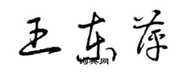 曾慶福王東萍草書個性簽名怎么寫