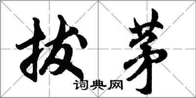 胡問遂拔茅行書怎么寫