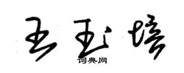 朱錫榮王玉培草書個性簽名怎么寫