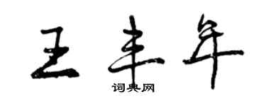 曾慶福王豐年行書個性簽名怎么寫