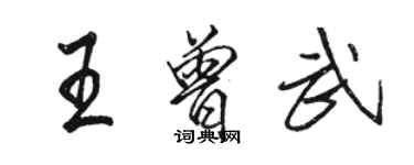 駱恆光王曾武行書個性簽名怎么寫