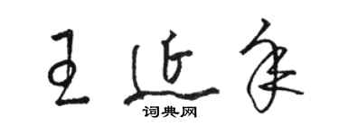 駱恆光王延年草書個性簽名怎么寫