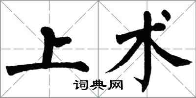 翁闓運上術楷書怎么寫