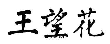 翁闓運王望花楷書個性簽名怎么寫