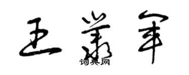 曾慶福王叢軍草書個性簽名怎么寫