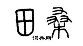 曾慶福田桑篆書個性簽名怎么寫