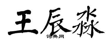 翁闓運王辰淼楷書個性簽名怎么寫