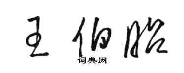 駱恆光王伯昭草書個性簽名怎么寫