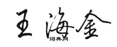 駱恆光王海金行書個性簽名怎么寫