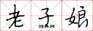 段相林老子娘行書怎么寫