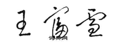 駱恆光王富雪草書個性簽名怎么寫