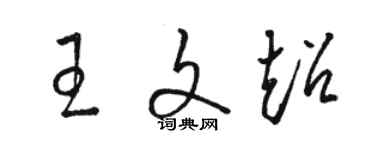 駱恆光王文超草書個性簽名怎么寫