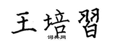 何伯昌王培習楷書個性簽名怎么寫