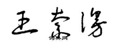 曾慶福王索漫草書個性簽名怎么寫