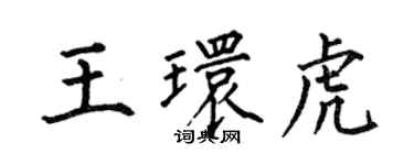 何伯昌王環虎楷書個性簽名怎么寫