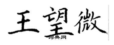 丁謙王望微楷書個性簽名怎么寫