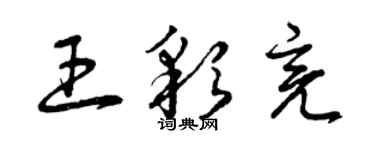 曾慶福王彩亮草書個性簽名怎么寫