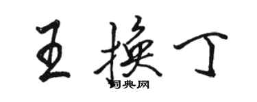 駱恆光王換丁行書個性簽名怎么寫