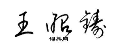 梁錦英王昭鑄草書個性簽名怎么寫