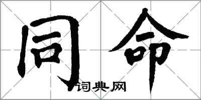 翁闓運同命楷書怎么寫