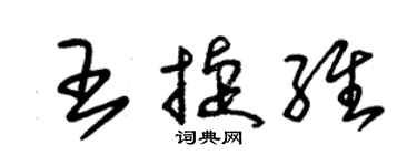 朱錫榮王捷維草書個性簽名怎么寫