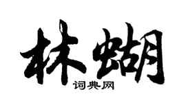 胡問遂林蝴行書個性簽名怎么寫
