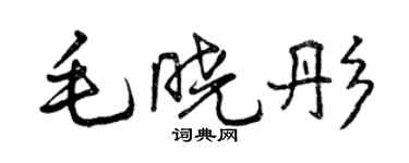 曾慶福毛曉彤行書個性簽名怎么寫