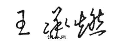 駱恆光王承燃草書個性簽名怎么寫