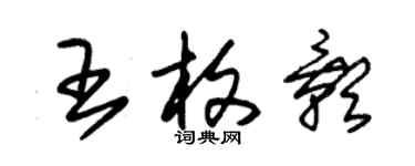 朱錫榮王枚影草書個性簽名怎么寫