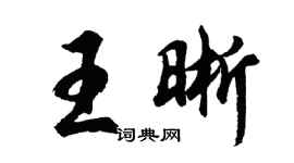 胡問遂王晰行書個性簽名怎么寫