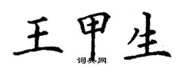 丁謙王甲生楷書個性簽名怎么寫