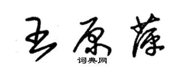 朱錫榮王原萍草書個性簽名怎么寫