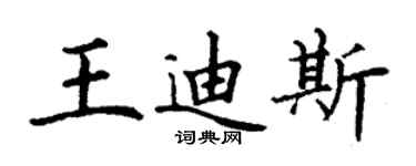 丁謙王迪斯楷書個性簽名怎么寫