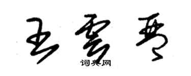 朱錫榮王雲琴草書個性簽名怎么寫
