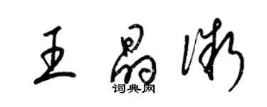 梁錦英王晶微草書個性簽名怎么寫