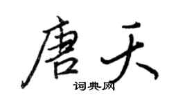王正良唐夭行書個性簽名怎么寫